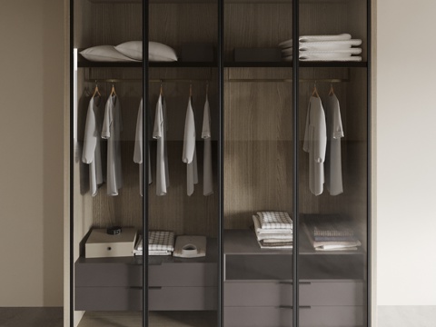 Modern glass wardrobe