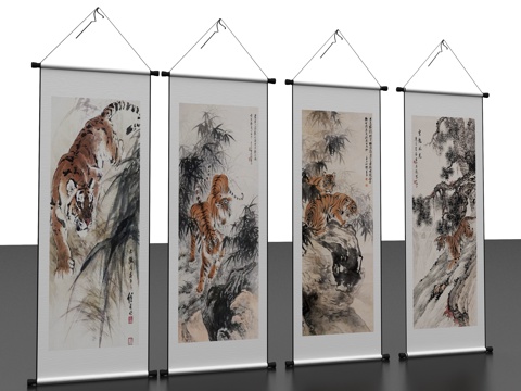 Chinese Scroll Calligraphy Painting Calligraphy Painting Decorative Painting