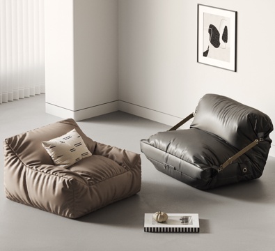 Nordic Beanbag Leather Sofa