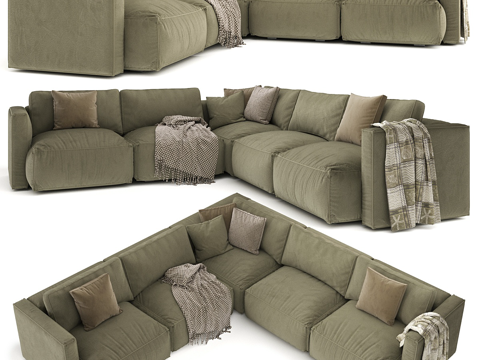 Modern fabric corner sofa