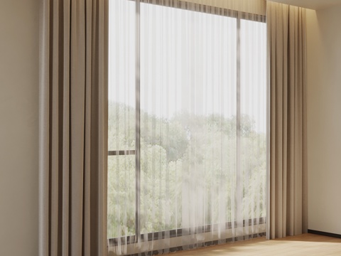 Modern Curtain Cloth Curtain Gauze Curtain