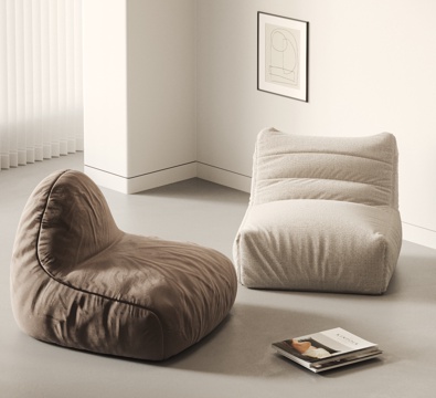 Cream Style Beanbag Single Sofa Bean Bag Sofa