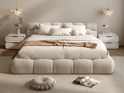 Cream Style double bed