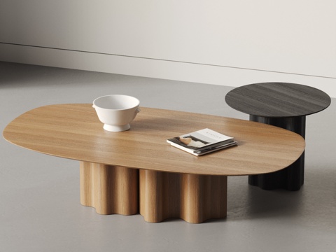 Nordic wooden coffee table