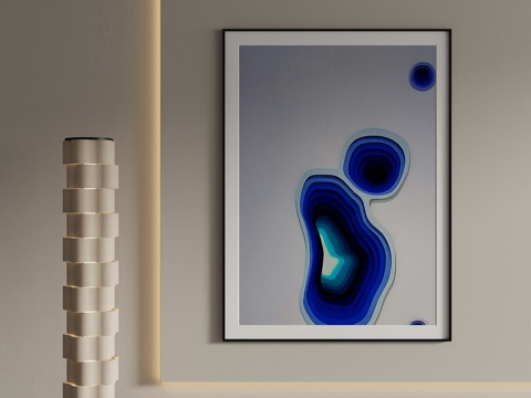 Modern Decorative Painting Abstract Blue Painting