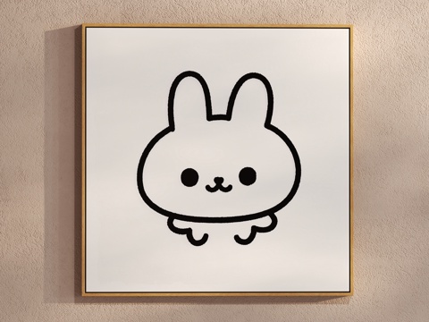 Cream Style Rabbit Hanging Painting Children's Hanging Painting