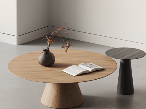 Modern solid wood coffee table