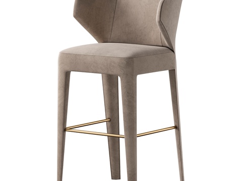 New Chinese Fabric Bar Stool Bar Chair