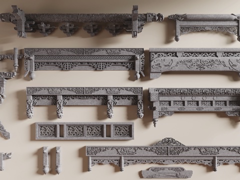 Neo-Chinese Style Stone Carving Eaves Stone Beam Carving