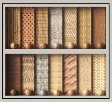 Rattan Panel Wall Trim Panel