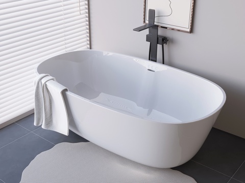 Independent acrylic bathtub tub