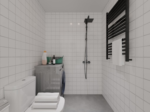 Modern minimalist toilet bathroom