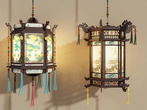 Chinese-style non-heritage palace lamp, ancient lamp, palace lamp, hexagonal lantern, palace lamp