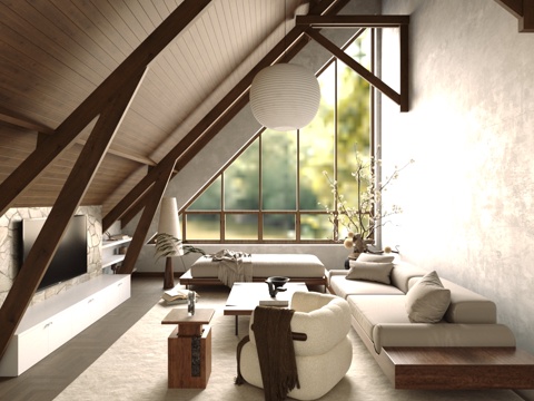 Quiet Attic Living Room Sloping Top Reception Room