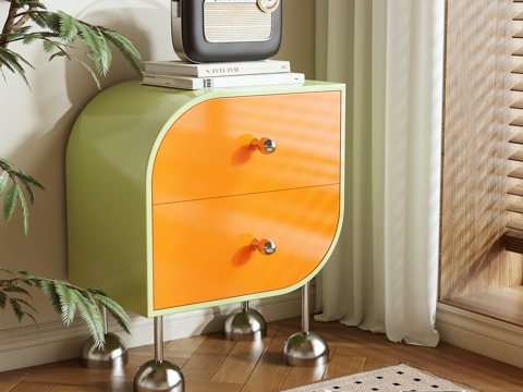 Cream Style bedside table kids Cabinet