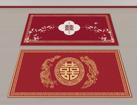 Chinese festive carpet red wedding carpet