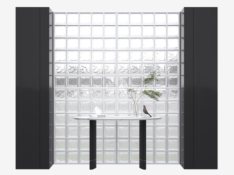 Glass brick partition porch partition