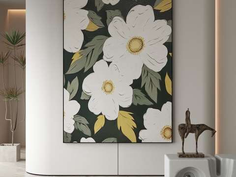 Modern Decorative Painting Flower Hanging Painting