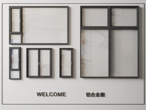 Aluminum alloy window frame for modern windows