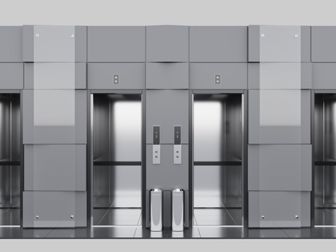 modern elevator hall elevator car