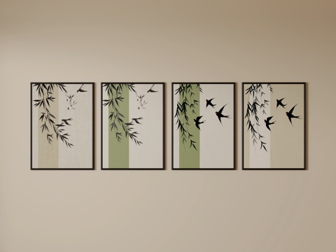 New Chinese Hanging Painting Bamboo Hanging Painting