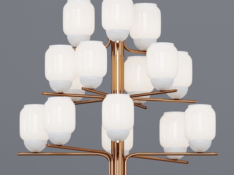 Modern multi-head chandelier