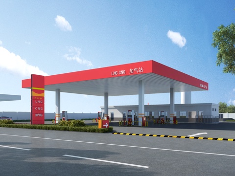 Modern Gas Station