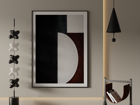 Modern Decorative Painting Black and White Hanging Painting