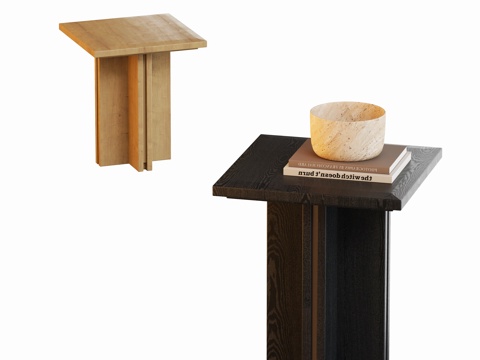 Modern solid wood side table corner table