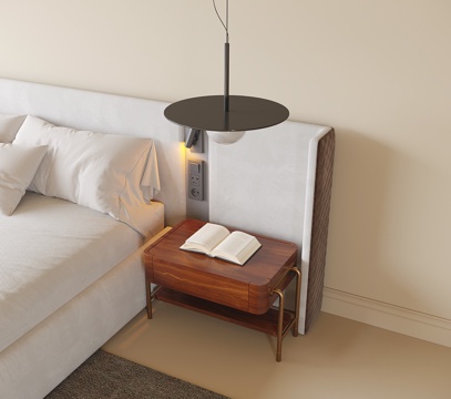 Modern bedside table bedside chandelier