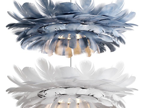 New Chinese feather lamp decorative chandelier