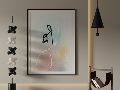 Modern decorative painting abstract stick figure