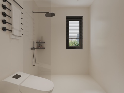 Modern minimalist toilet bathroom