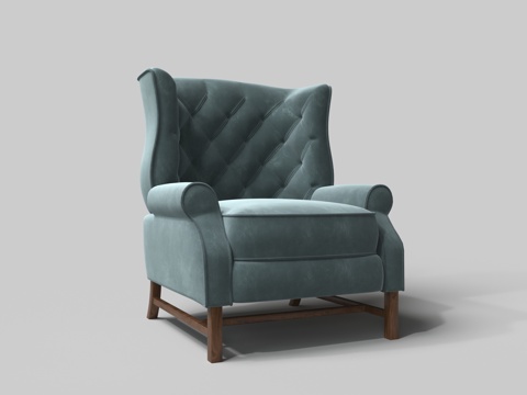 European-style soft-bag armchair flannel sofa chair