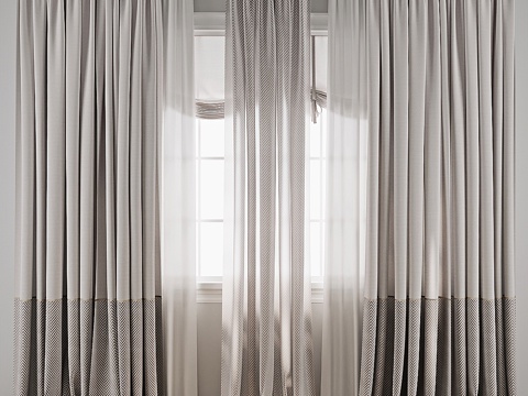 New Chinese cotton linen fabric curtain gauze curtain