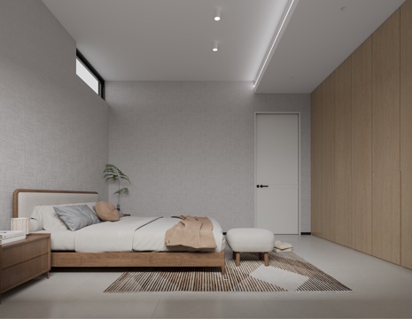 Modern Minimalist Bedroom Nanny Room