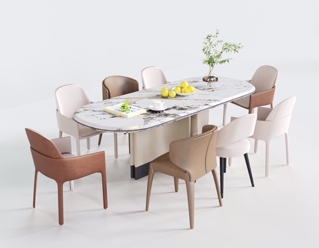 Affordable Luxury Style Dining Table and Chair Marble Dining Table