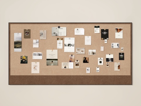 Sketch board cork board photo wall