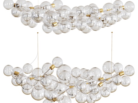 Modern glass ball chandelier