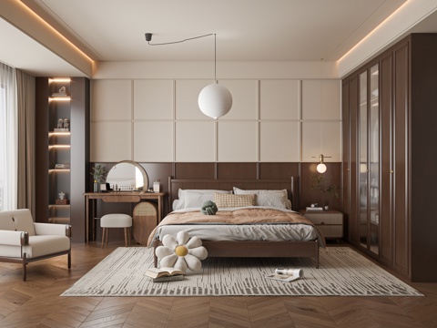 New Chinese-style master bedroom