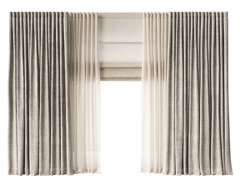 Modern cotton linen fabric curtain roller shutter