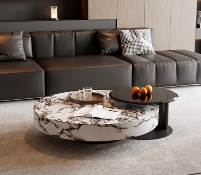 Modern Marble Round Coffee Table