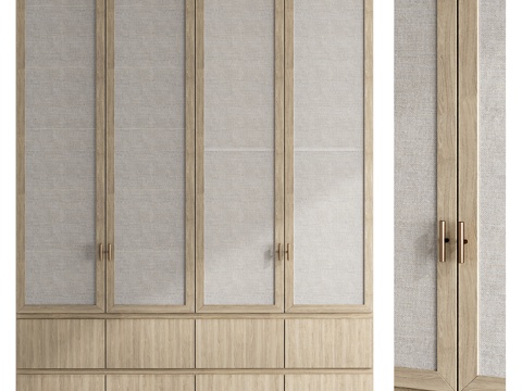 Neo-Chinese Style Wardrobe Cloth Cabinet Door