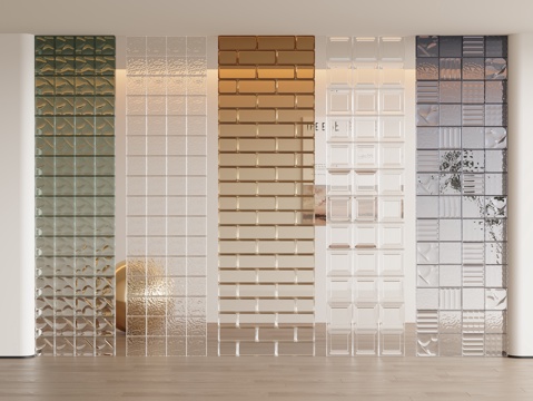 Modern glass brick partition