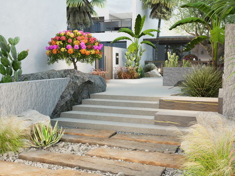 Resort Hotel View Steps