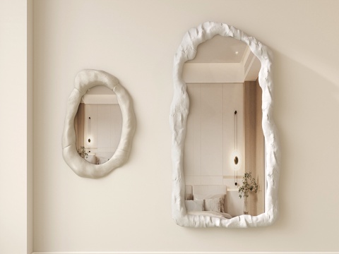 French style cloud makeup mirror pinch mud mirror special-shaped mirror wall-mounted mirror full-body mirror