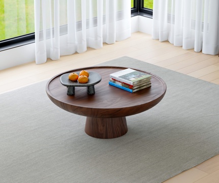 Modern solid wood coffee table