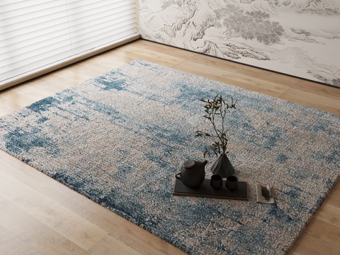 New Chinese carpet gradient blue carpet