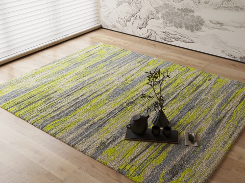 Neo-Chinese Style Carpet Striped Carpet