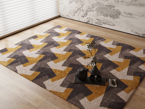 New Chinese carpet geometric pattern carpet